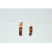 925 sterling silver designer Loop earring natural amber stone 0.9'